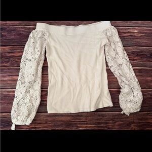 7th avenue floral lace knit top